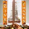 Thanksgiving Decorations GIVE THANKS Banner Porch Door Sign Autumn Fall Welcome Banner For Indoor Outdoor Wall Thanksgiving Decorations For Home